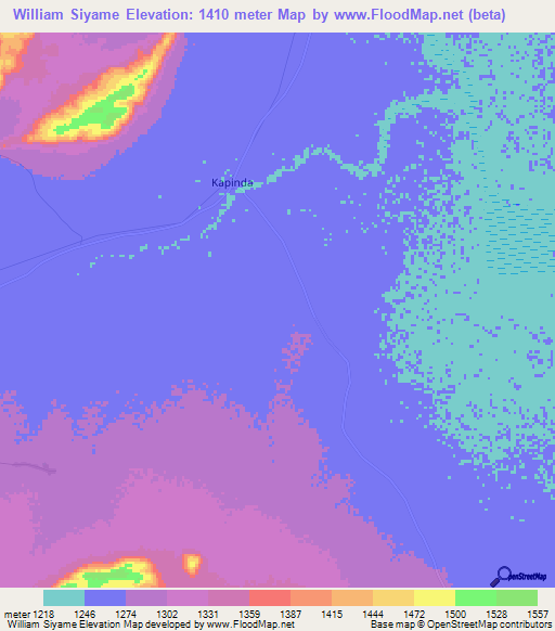 William Siyame,Zambia Elevation Map