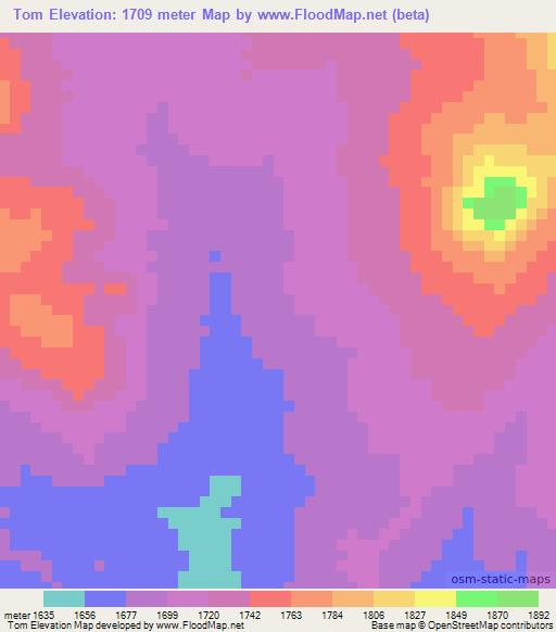 Tom,Zambia Elevation Map