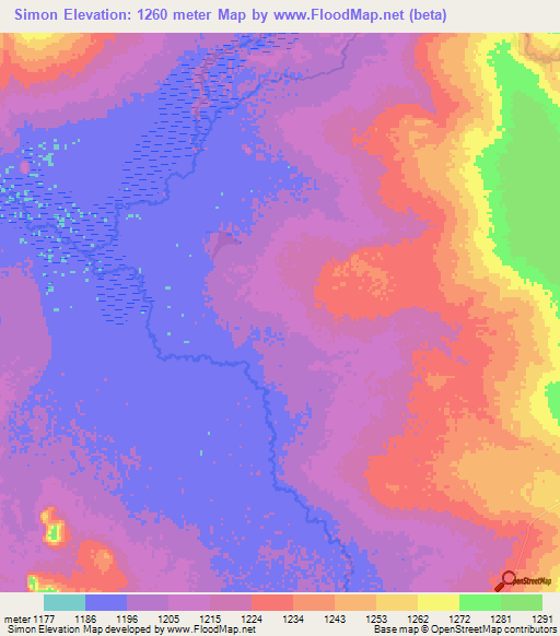 Simon,Zambia Elevation Map