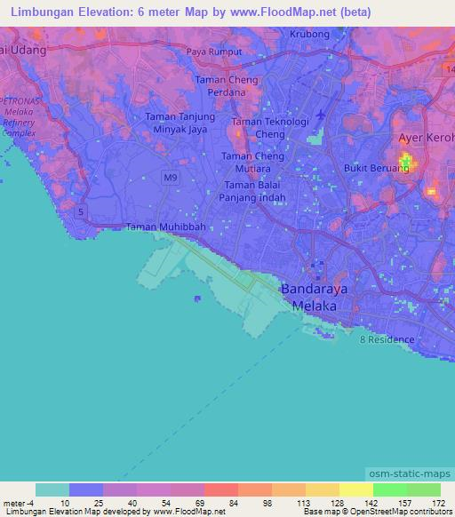 Limbungan,Malaysia Elevation Map