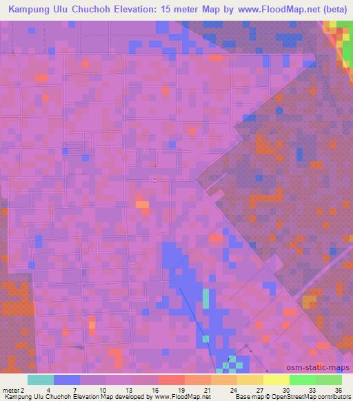 Kampung Ulu Chuchoh,Malaysia Elevation Map