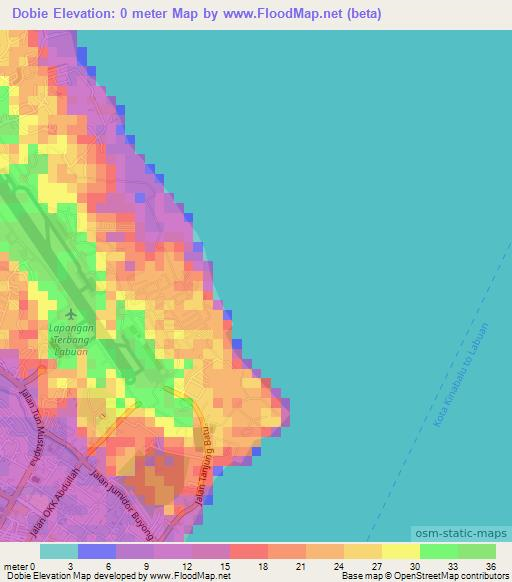 Dobie,Malaysia Elevation Map