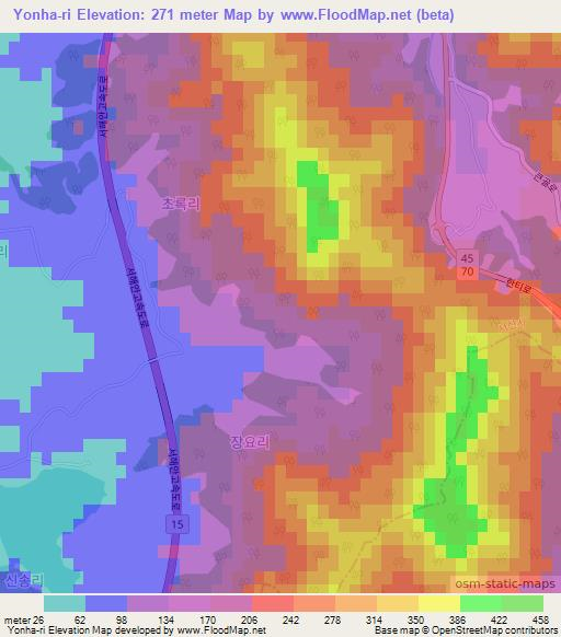 Yonha-ri,South Korea Elevation Map