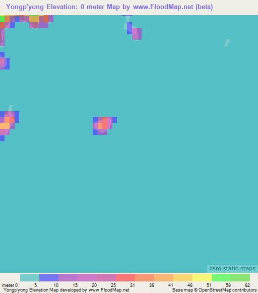 Yongp'yong,South Korea Elevation Map