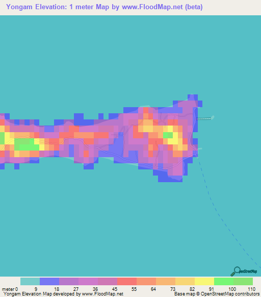 Yongam,South Korea Elevation Map