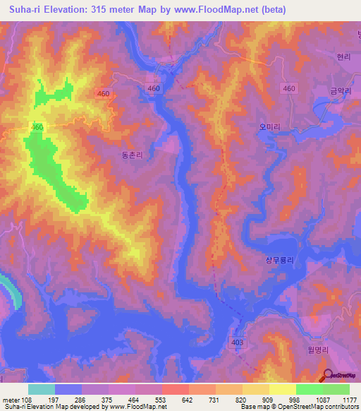 Suha-ri,South Korea Elevation Map