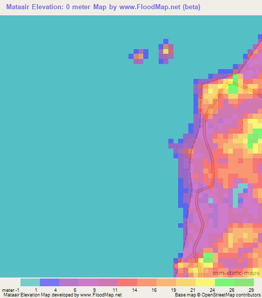 Mataair,Indonesia Elevation Map