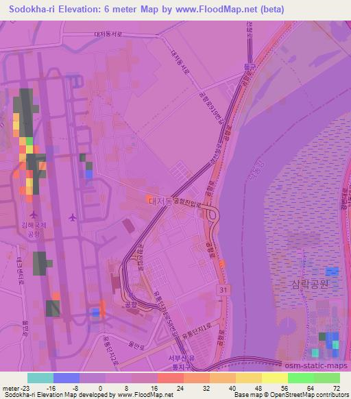 Sodokha-ri,South Korea Elevation Map