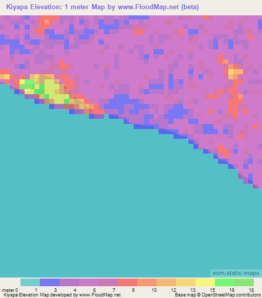 Kiyapa,Indonesia Elevation Map