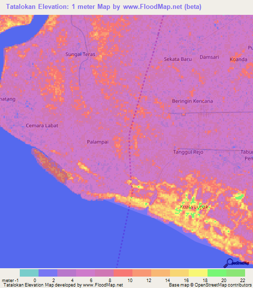 Tatalokan,Indonesia Elevation Map