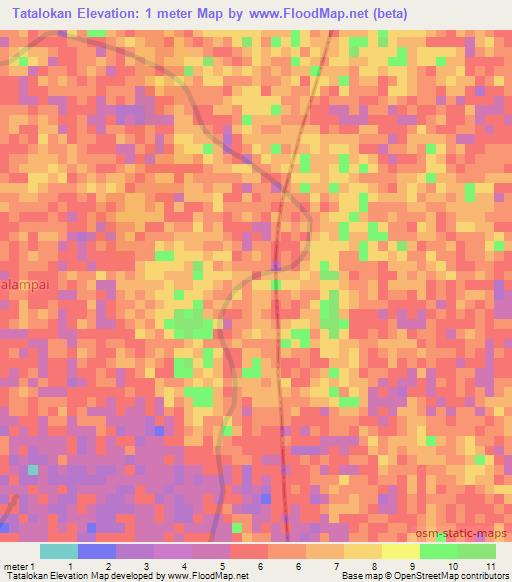 Tatalokan,Indonesia Elevation Map