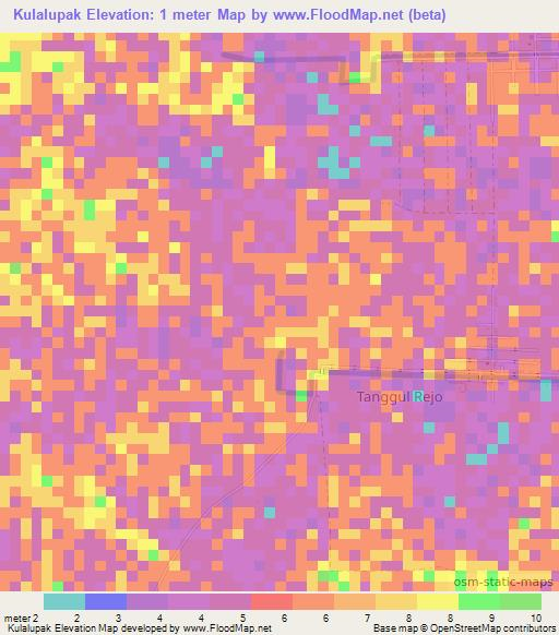 Kulalupak,Indonesia Elevation Map
