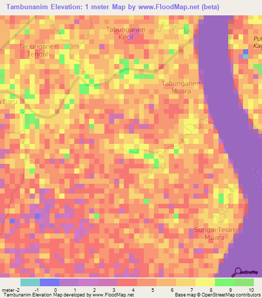 Tambunanim,Indonesia Elevation Map