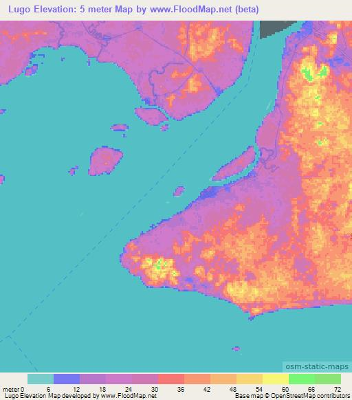 Lugo,Indonesia Elevation Map