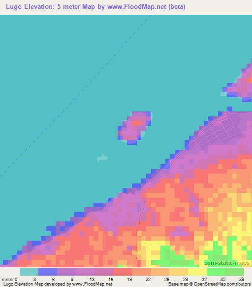 Lugo,Indonesia Elevation Map