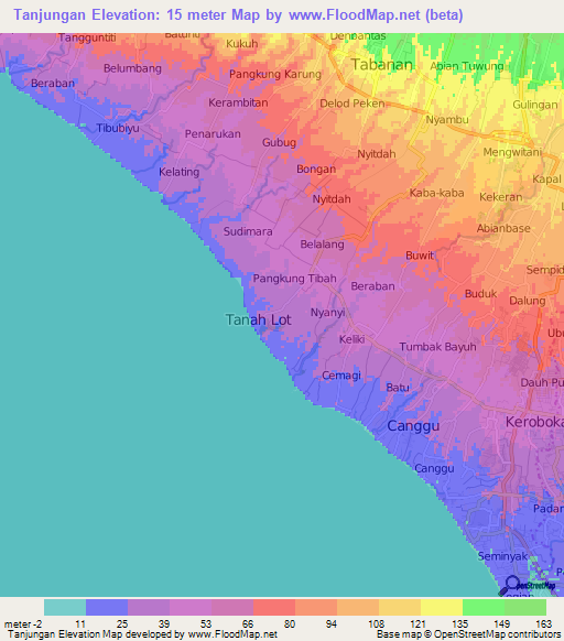 Tanjungan,Indonesia Elevation Map