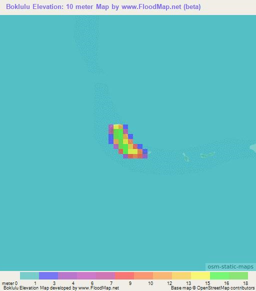 Boklulu,Marshall Islands Elevation Map