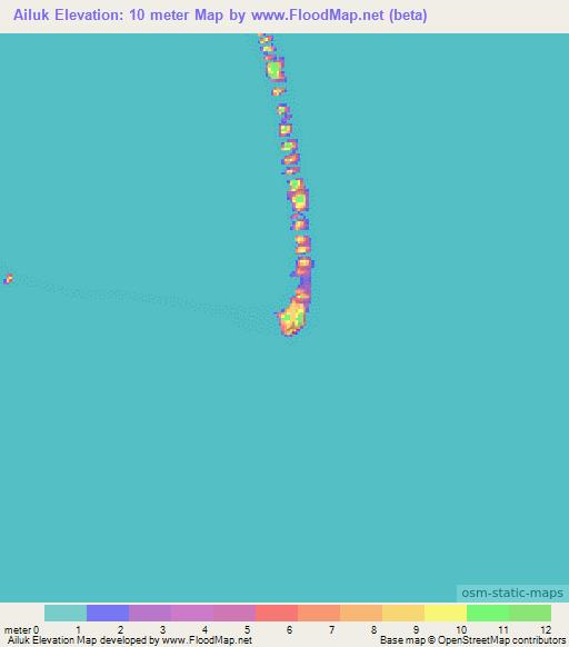 Ailuk,Marshall Islands Elevation Map