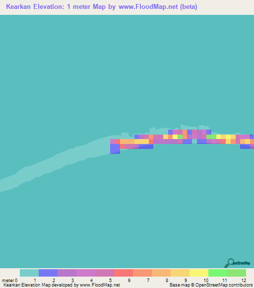 Kearkan,Marshall Islands Elevation Map