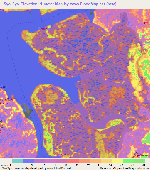 Syo Syo,Cameroon Elevation Map