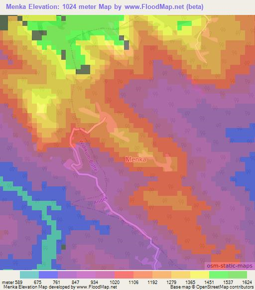 Menka,Cameroon Elevation Map