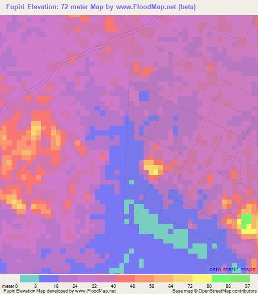 Fupiri,Ghana Elevation Map