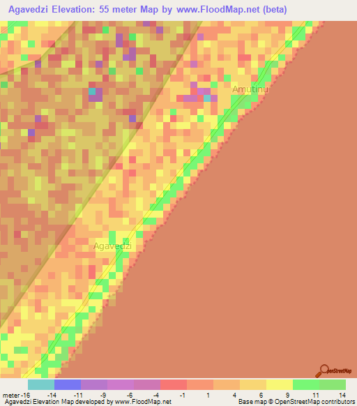 Agavedzi,Ghana Elevation Map