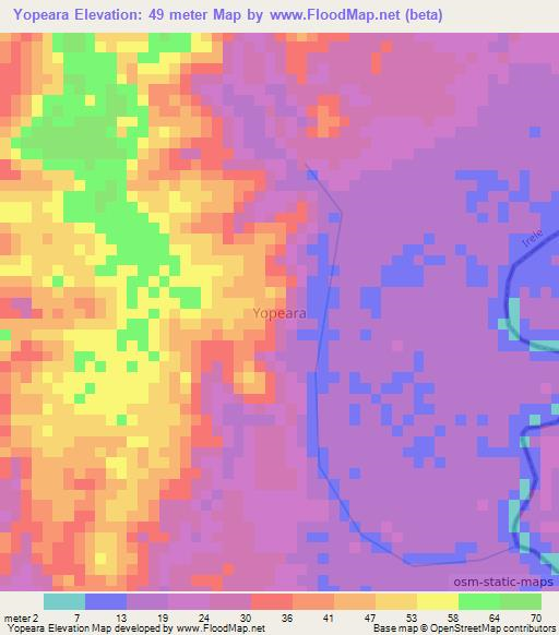 Yopeara,Nigeria Elevation Map