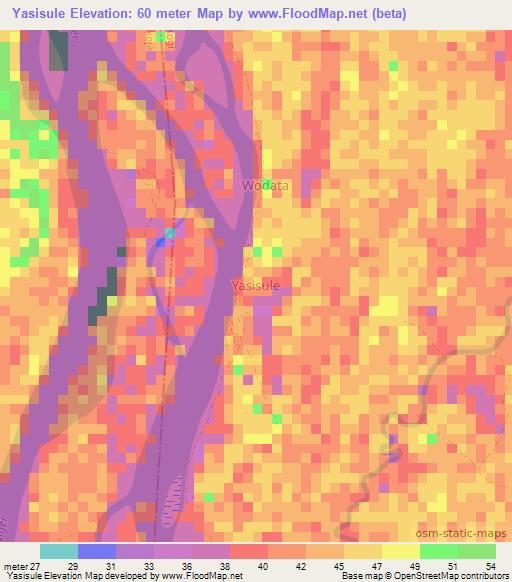 Yasisule,Nigeria Elevation Map