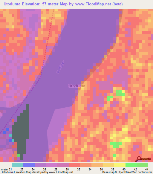 Utoduma,Nigeria Elevation Map