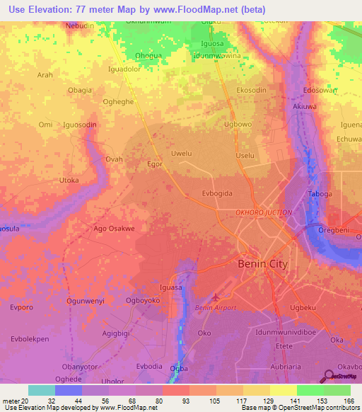 Use,Nigeria Elevation Map