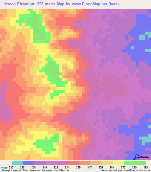 Urraga,Nigeria Elevation Map