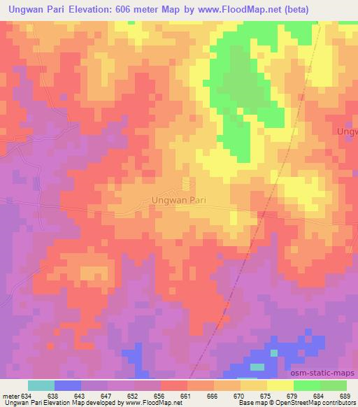 Ungwan Pari,Nigeria Elevation Map