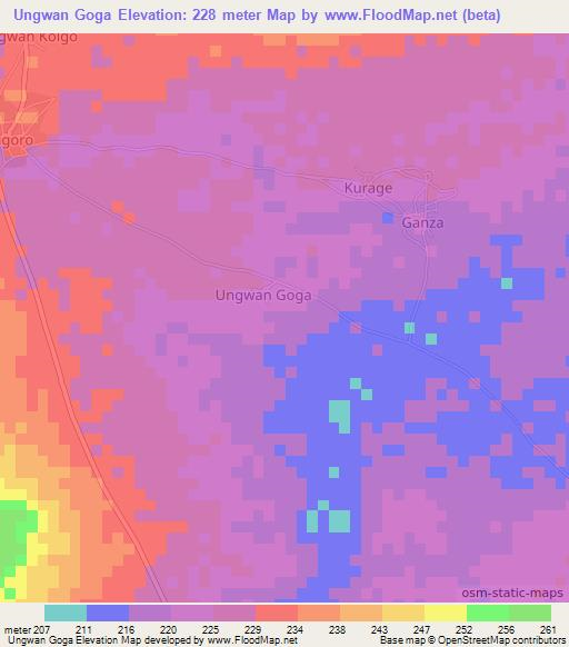 Ungwan Goga,Nigeria Elevation Map
