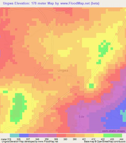 Ungwa,Nigeria Elevation Map