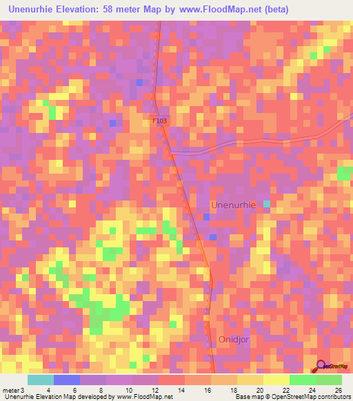 Unenurhie,Nigeria Elevation Map