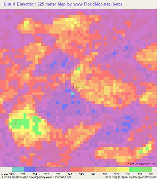 Ulmiri,Nigeria Elevation Map