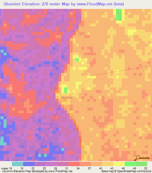 Ubumimi,Nigeria Elevation Map