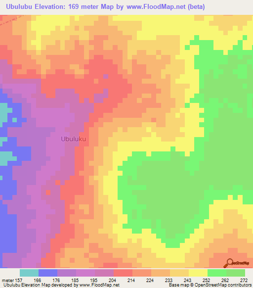 Ubulubu,Nigeria Elevation Map