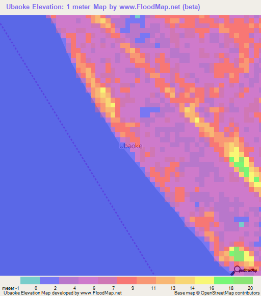 Ubaoke,Nigeria Elevation Map