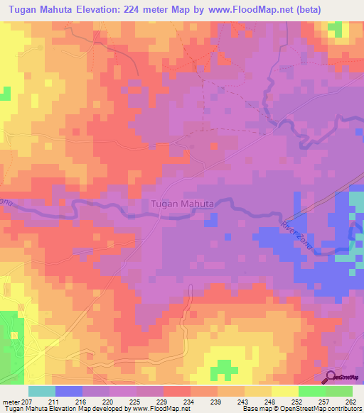 Tugan Mahuta,Nigeria Elevation Map