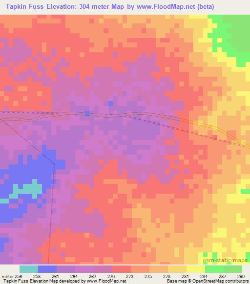 Tapkin Fuss,Nigeria Elevation Map