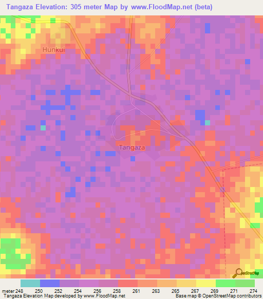 Tangaza,Nigeria Elevation Map