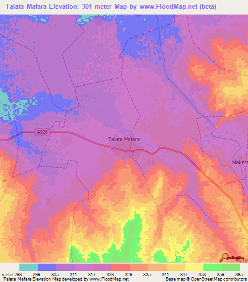 Talata Mafara,Nigeria Elevation Map