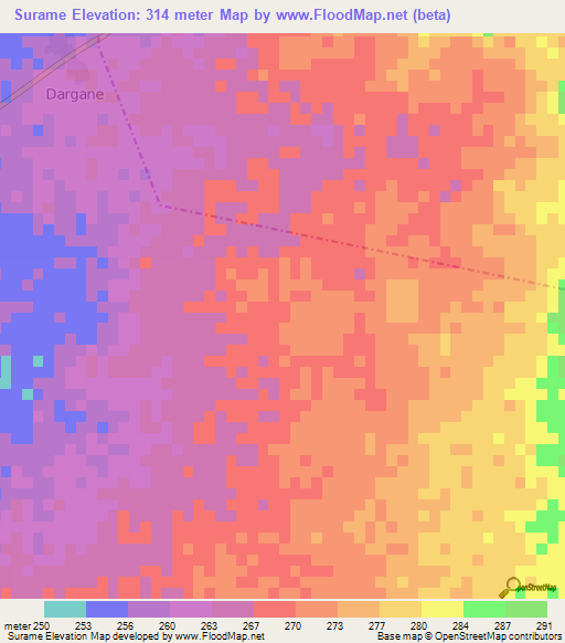 Surame,Nigeria Elevation Map