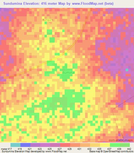 Sundumina,Nigeria Elevation Map