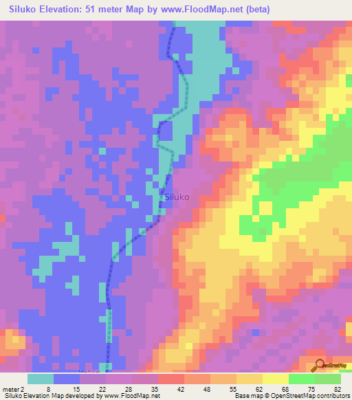 Siluko,Nigeria Elevation Map