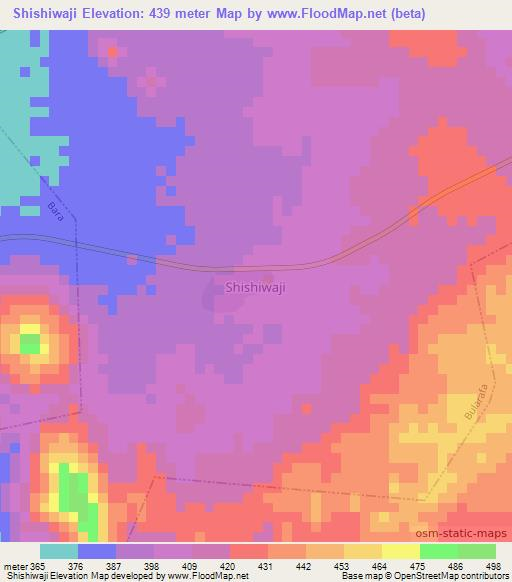 Shishiwaji,Nigeria Elevation Map