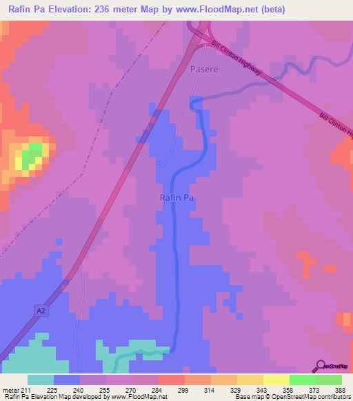 Rafin Pa,Nigeria Elevation Map