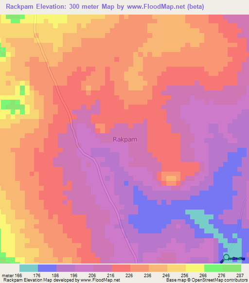 Rackpam,Nigeria Elevation Map